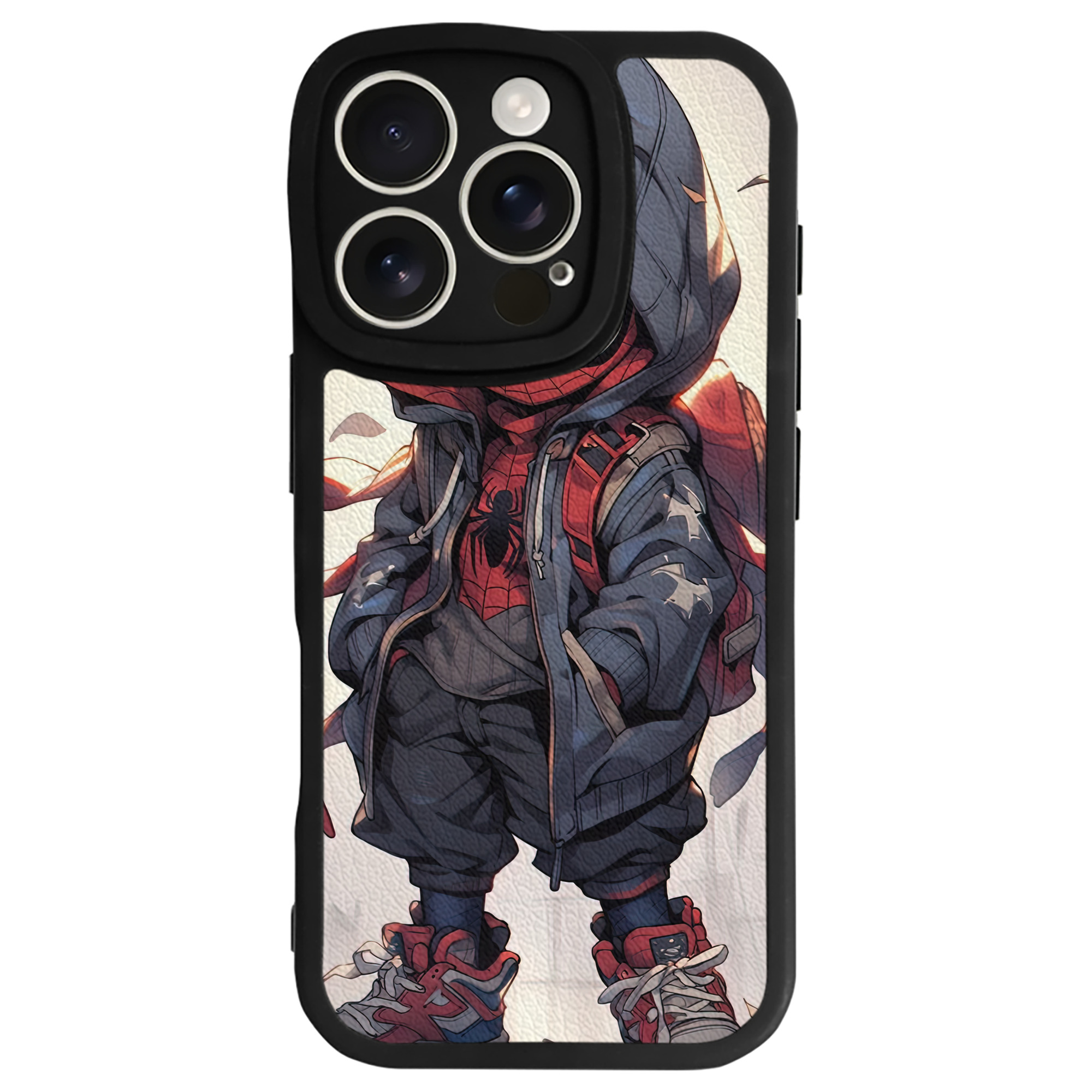 Spider Man スパイダーマン 【iPhone 16シリーズ対応】シリコンスマホケース（レザー調） 材質：シリコン
